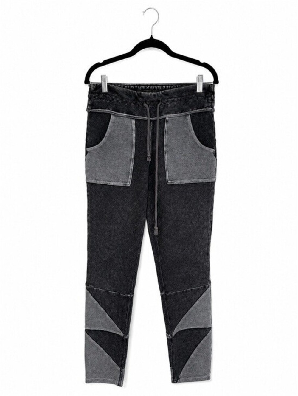 Free People Movement Colorblock Lounge Yoga Pants Gray Acid Wash Women's Large